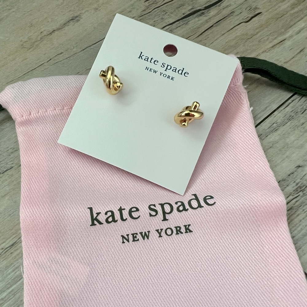 Kate Spade yellow gold knots earrings